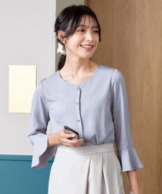 Tiaclasse 【洗える】ハートネックフレア袖ブラウス