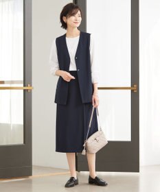 J.PRESS LADIES 【洗える】Hari-Puru jersey ジレ