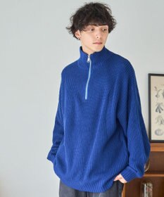 WEGO ルーズフィットハーフZIPプルオーバー