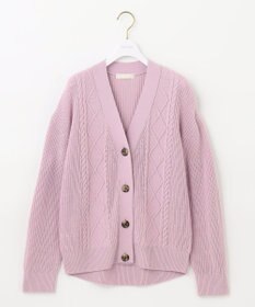 ANY SIS 【洗える】スフレケーブルミックス カーディガン