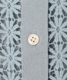 組曲 【先行予約・前後着用可】コットンフラワーレーシー カーディガン