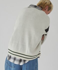 WEGO 【ユニセックス着用ITEM】ラインリブゲームロゴプルオーバー