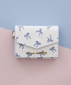 Maison de FLEUR リボン刺繍ミニウォレット