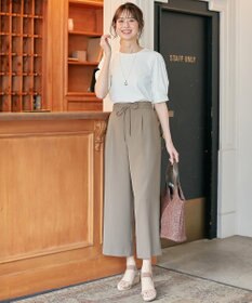 ANY SIS 【UVケア】プレーティングジャージー タックスリーブ カットソー