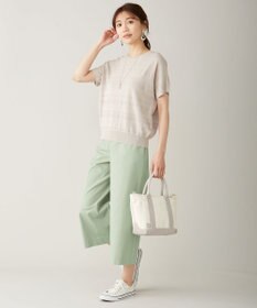 J.PRESS LADIES 【シワになりにくい】コットンフィッティーシャーク ワイドパンツ