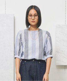 J.PRESS YORK STREET 【WOMEN】マルチストライプ ブラウス