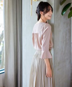 Tiaclasse 【洗える】ハートネックフレア袖ブラウス