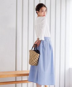 Tiaclasse 【洗える】ハートネックフレア袖ブラウス