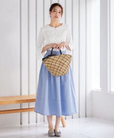 Tiaclasse 【洗える】ハートネックフレア袖ブラウス