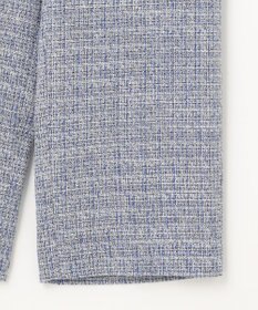 自由区 【セットアップ対応・洗える】ライトミックスツイードワイドストレート パンツ