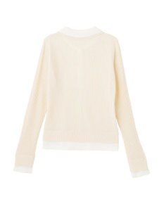 CRAFT STANDARD BOUTIQUE レイヤードポロ衿カーディガン