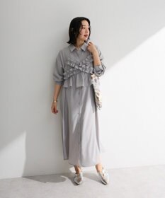 Green Parks ＳＥＴ２点フリルビスチェ＋シャツワンピース