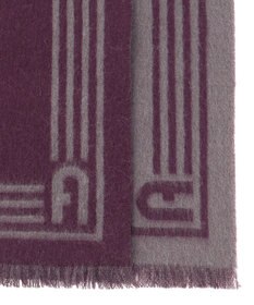 MOONBAT FURLA ウール100%リバーシブルジャカードマフラー/幅40cm