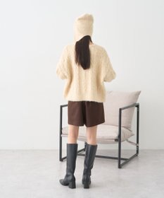 earth music&ecology モヘヤタッチケーブルニットプルオーバー