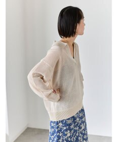 Te chichi メッシュスキッパーポロニット