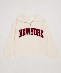 WEGO NEWYORKハーフジップニット