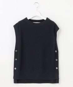 自由区 【洗える/セットアイテム】ウールブレンドベスト×ストライプワンピ