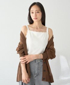 earth music&ecology カップ付レースキャミソール