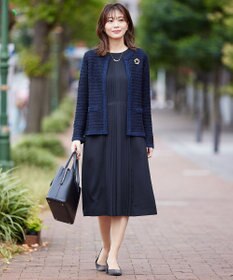 J.PRESS LADIES 【洗える】TWEED KNIT カーディガン