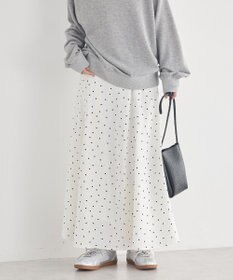 earth music&ecology サテンフレアスカート