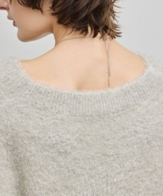 GRACE CONTINENTAL ラメフェザーニットトップ