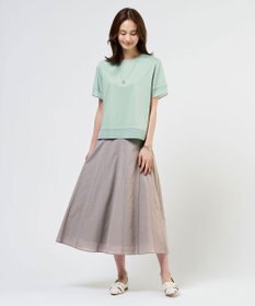 J.PRESS LADIES S 【シーンレスに活躍】コットンスムース シアーデザイン カットソー