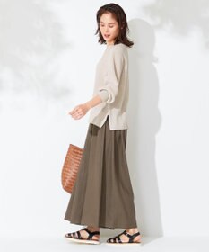 ANY 【接触冷感・UVケア】清涼リネン ガウチョパンツ