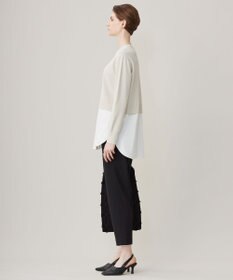 ICB L 【洗える】ウール2WAYストレッチ ドロストパンツ