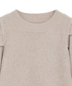 earth music&ecology ラメモールパフスリニットプルオーバー