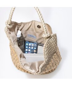 UNBILLION カシュカシュ cachecache / コンビ編みワンハンドルトート