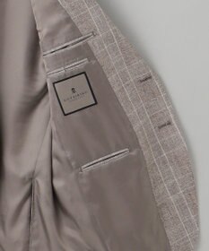 GOTAIRIKU 【CANONICO/カノニコ】サキソニーウールコットンブレンド ジャケット_ブラウンチェック