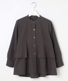 自由区 S 【洗える】コットンティアード ブラウス