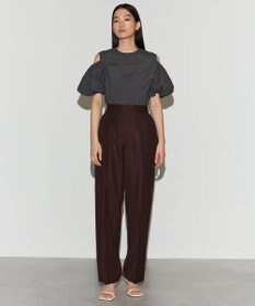 NAVE 【Nave　洗える】バルキーツイル   タックパンツ