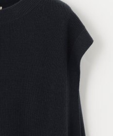 自由区 【洗える/セットアイテム】ウールブレンドベスト×ストライプワンピ