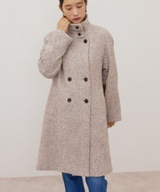 AMERICAN HOLIC ヘリンボーンスタンドカラーコート