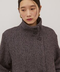 AMERICAN HOLIC ヘリンボーンスタンドカラーコート