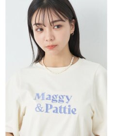 earth music&ecology フォルムスリーブ刺繍ロゴＴＥＥ