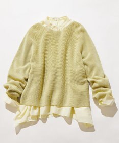 23区 【Oggi3月号掲載/洗える】コットンギマ クロップド ドルマン ニット