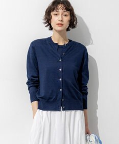 23区 【先行予約/見上愛さん着用】ピュアリネンハイゲージ カーディガン