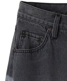 WEGO スプレーペイントストレートデニムパンツ