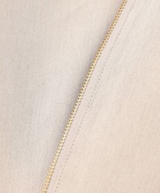 23区 リネンレーヨンストレッチ ノーカラー ブルゾン