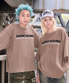 WEGO 【ユニセックス着用ITEM/MLサイズ展開】ブリーチワッフルダメージグラフィックT（SS）