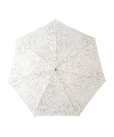 MOONBAT 【新色追加】ランバン オン ブルー 折りたたみ傘 フラワー柄サテンジャガードプリント 簡単開閉
