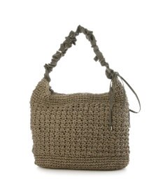 UNBILLION カシュカシュ cachecache / ドロストフリルハンドル地柄編みトート カゴバッグ