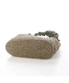 UNBILLION カシュカシュ cachecache / ドロストフリルハンドル地柄編みトート カゴバッグ