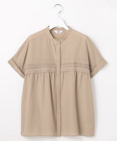 J.PRESS LADIES ソフトシアークロス フレンチスリーブ ブラウス