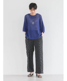 AMERICAN HOLIC 透かし編み半袖ニットプルオーバー