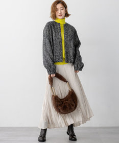 23区 S 【STORY11月掲載】BALLI ヘリンボーンツイード ノーカラー ブルゾン