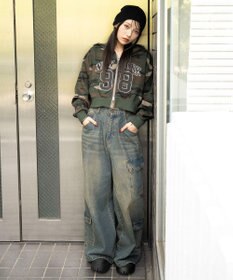 WEGO グラフィックショートZIPパーカー