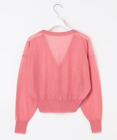 Feroux 【洗える】Vネックシアー カーデ